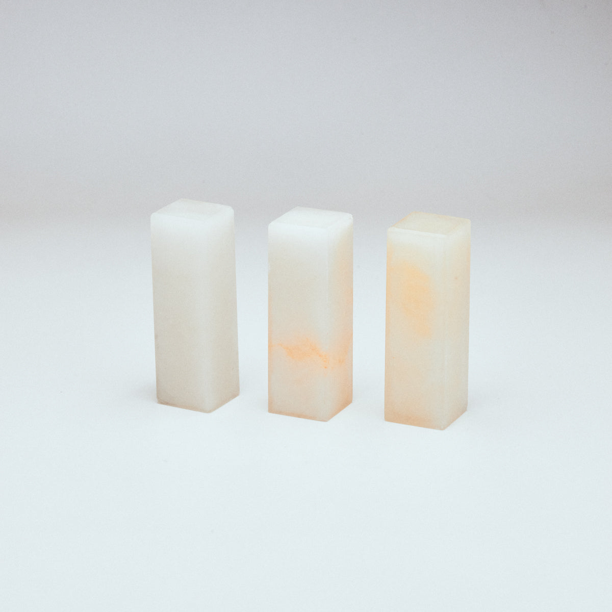 崑崙凍石 ライチ 1.5x1.5x5(三点セット)