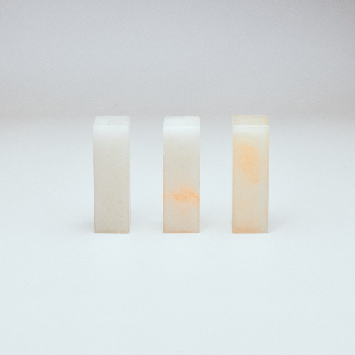 崑崙凍石 ライチ 1.5x1.5x5(三点セット)
