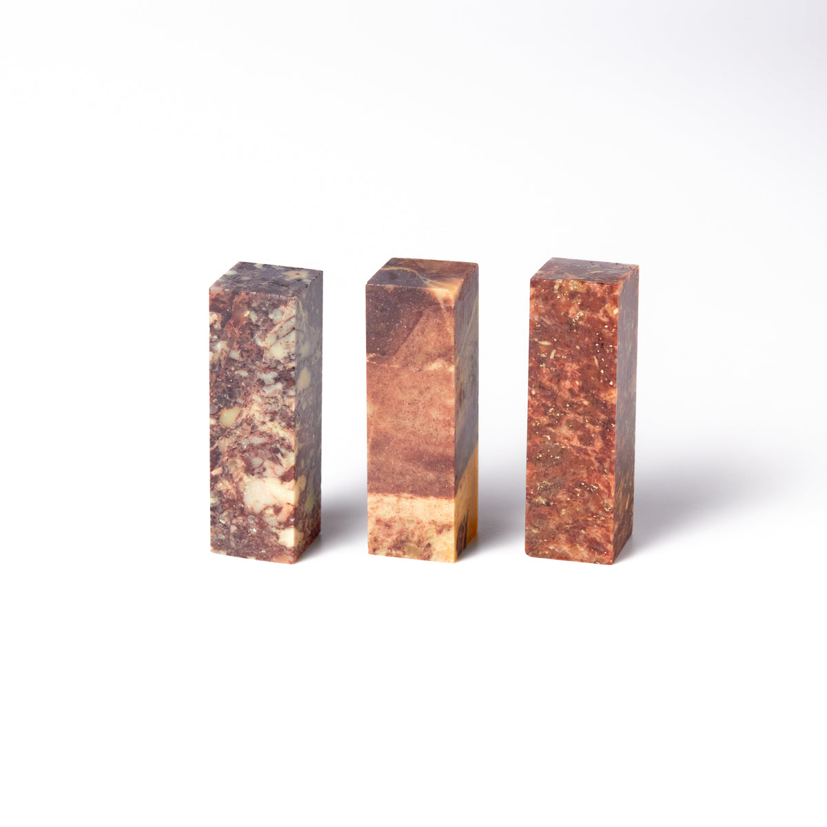 青田 紫檀 1.5x1.5x5cm(三点セット)