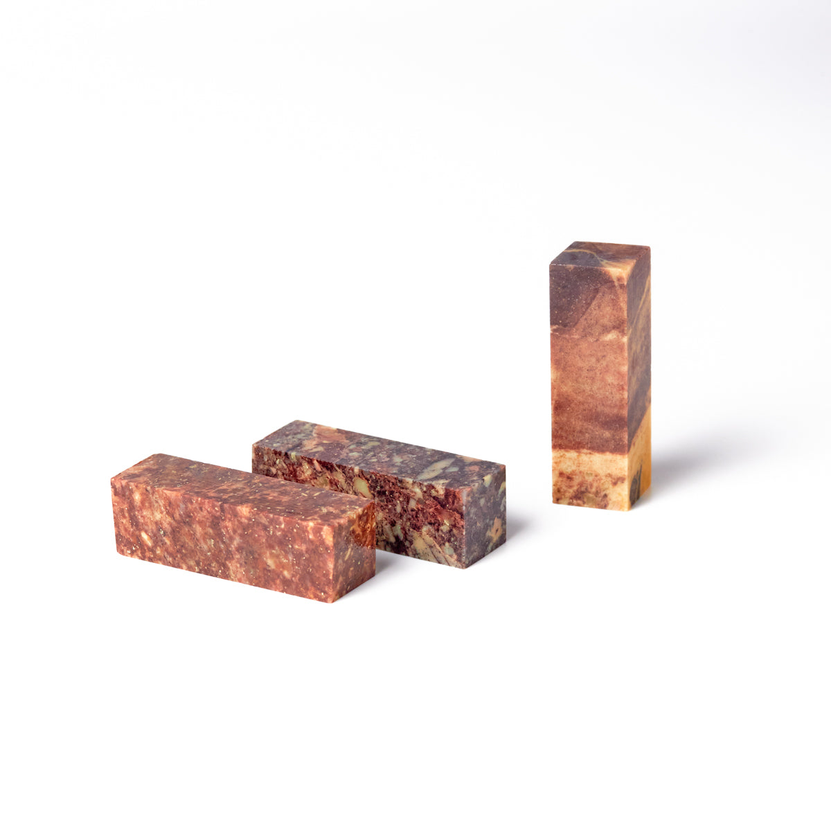 青田 紫檀 1.5x1.5x5cm(三点セット)