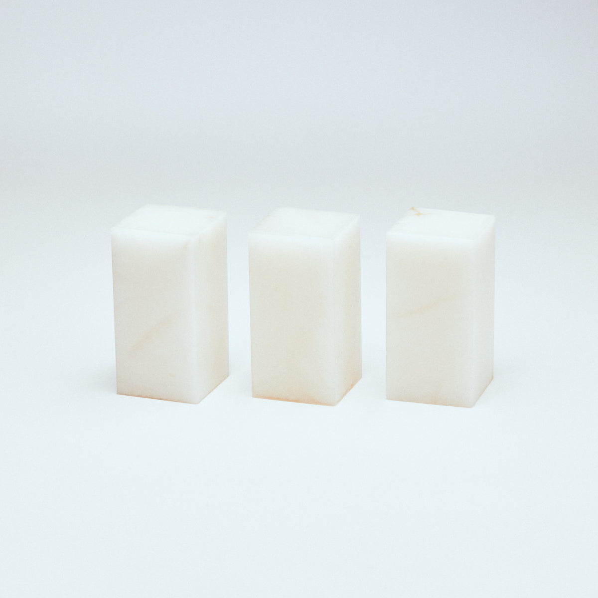崑崙凍石 ライチ 2.5x2.5x5(三点セット)