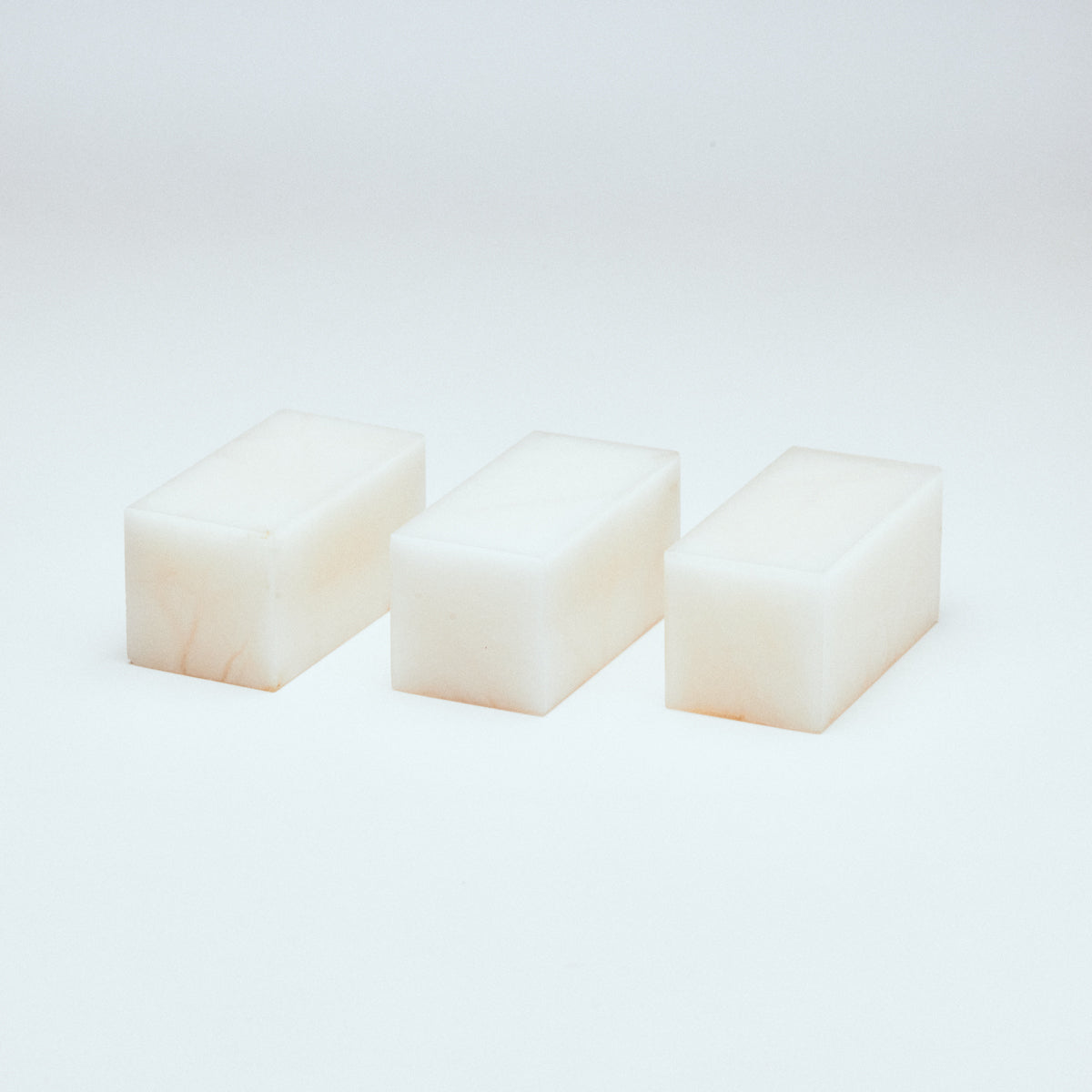 崑崙凍石 ライチ 2.5x2.5x5(三点セット)