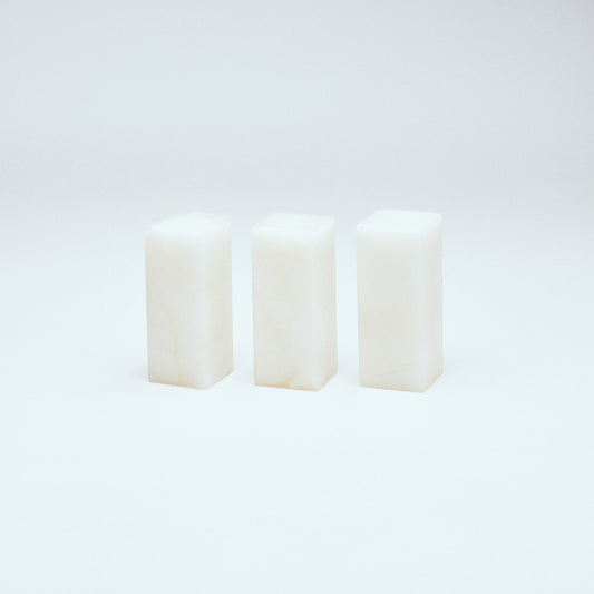 崑崙凍石 ライチ 2x2x5cm(三点セット)