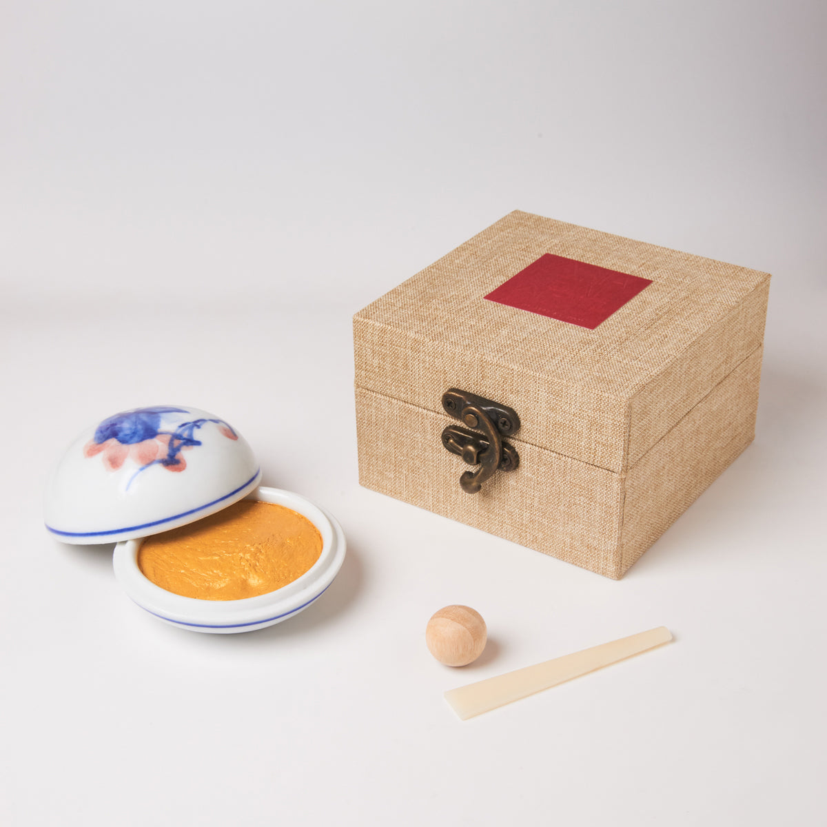 特売 画者功夫印泥 30g 箱入り【ゴールドの印泥印肉】 押印 書道用品 中国製