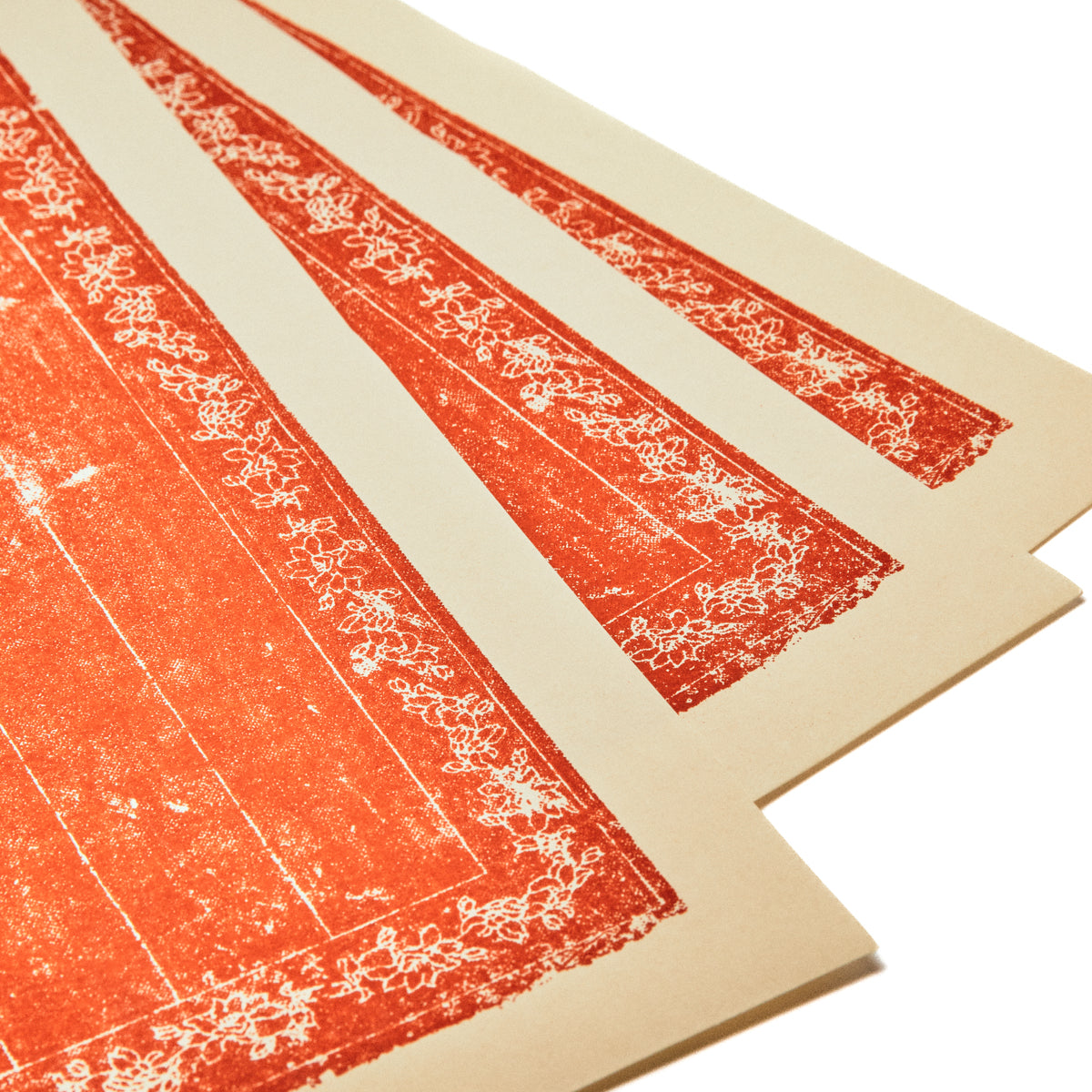 Wax-dyed paper, red stamped envelopes, 20 sheets