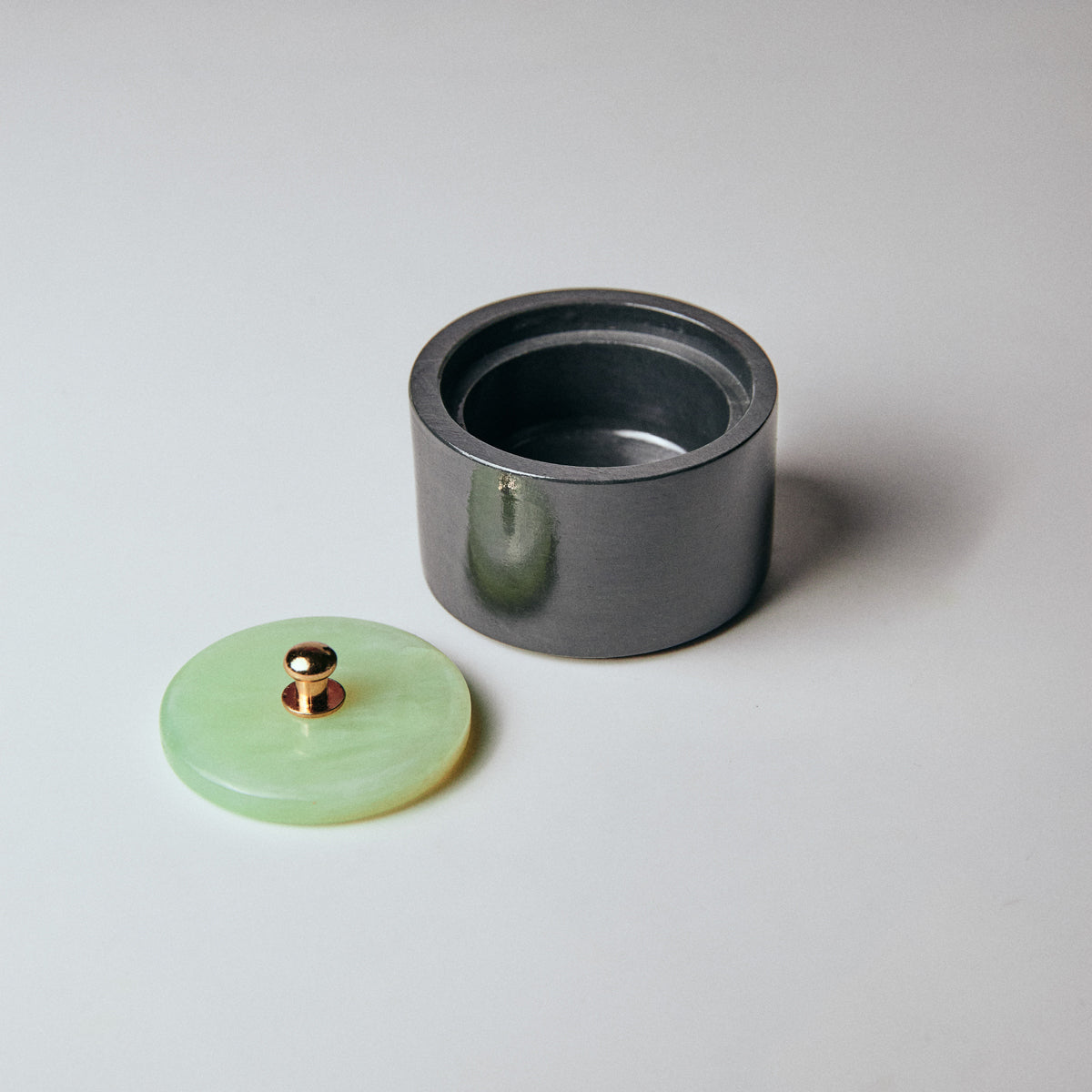 歙硯 小楷硯(円) ケース付き